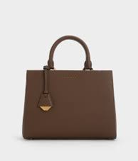 Structured ladies bag brown