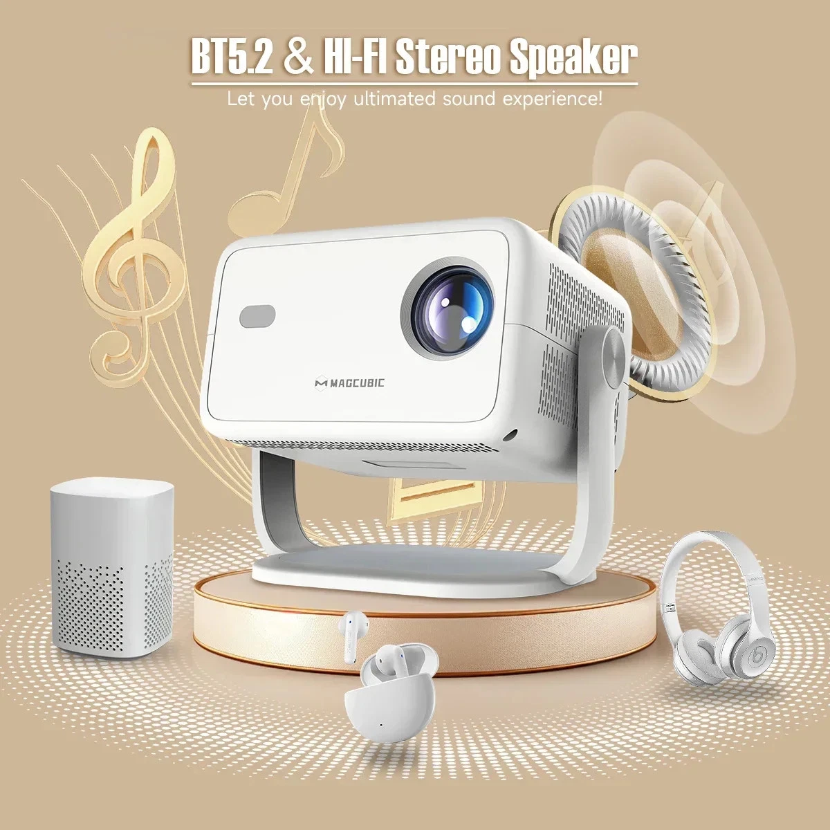 Magcubic LED Mini Projector full HD 360 Rotation 6 Magcubic LED Mini Projector full HD 360 Rotation - Image 6